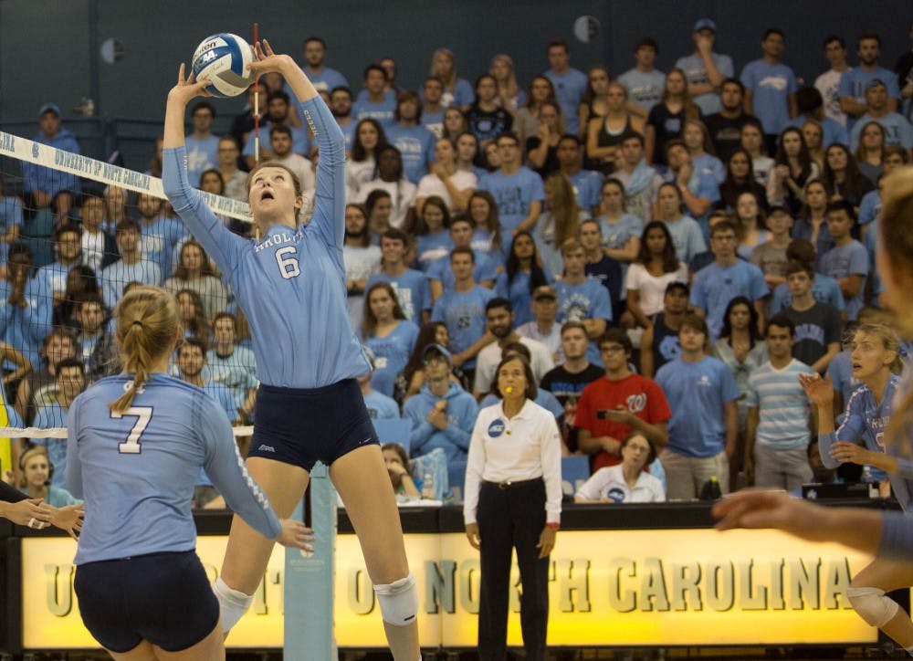 Carlton's tripledouble leads UNC volleyball over Duke in four sets The Daily Tar Heel