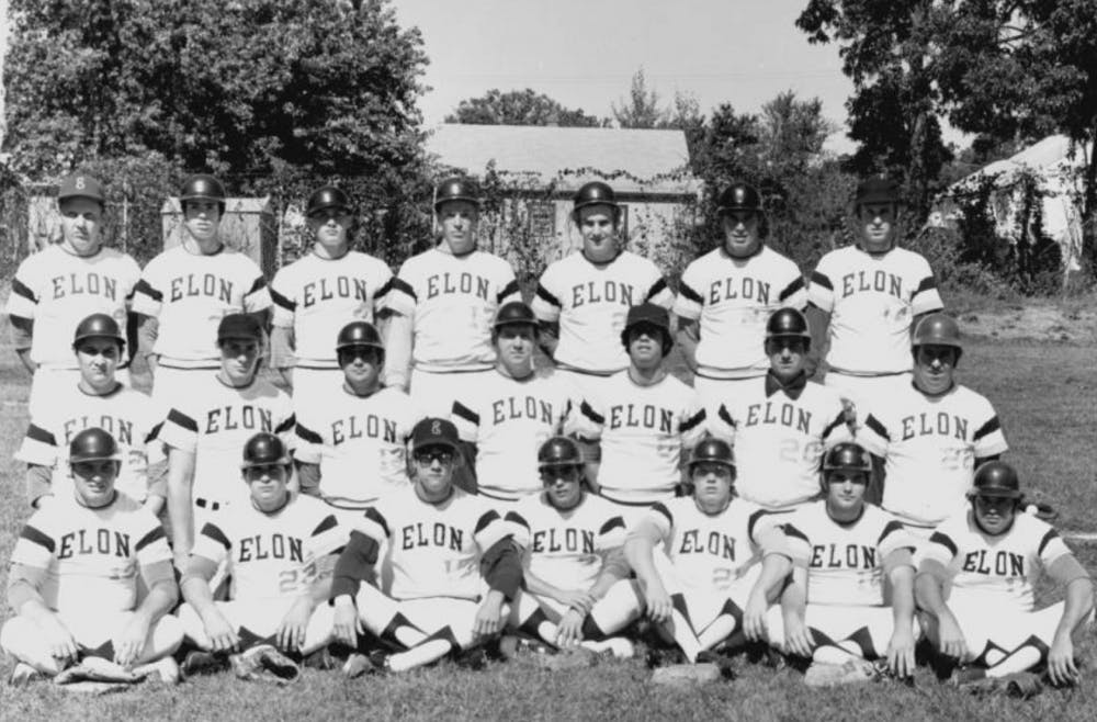 Elon Baseball in 1973, courtesy of Elon University Archives