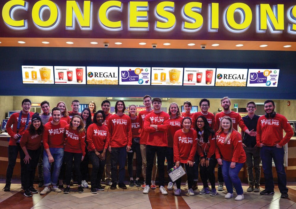 Elon University's Coca-Cola and Regal Films team. 