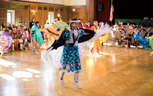 The IU Sixth Annual Traditional Powwow takes place April 8, 2017, in Dunn Meadow. This year's powwow will take place April 7 in Dunn Meadow.