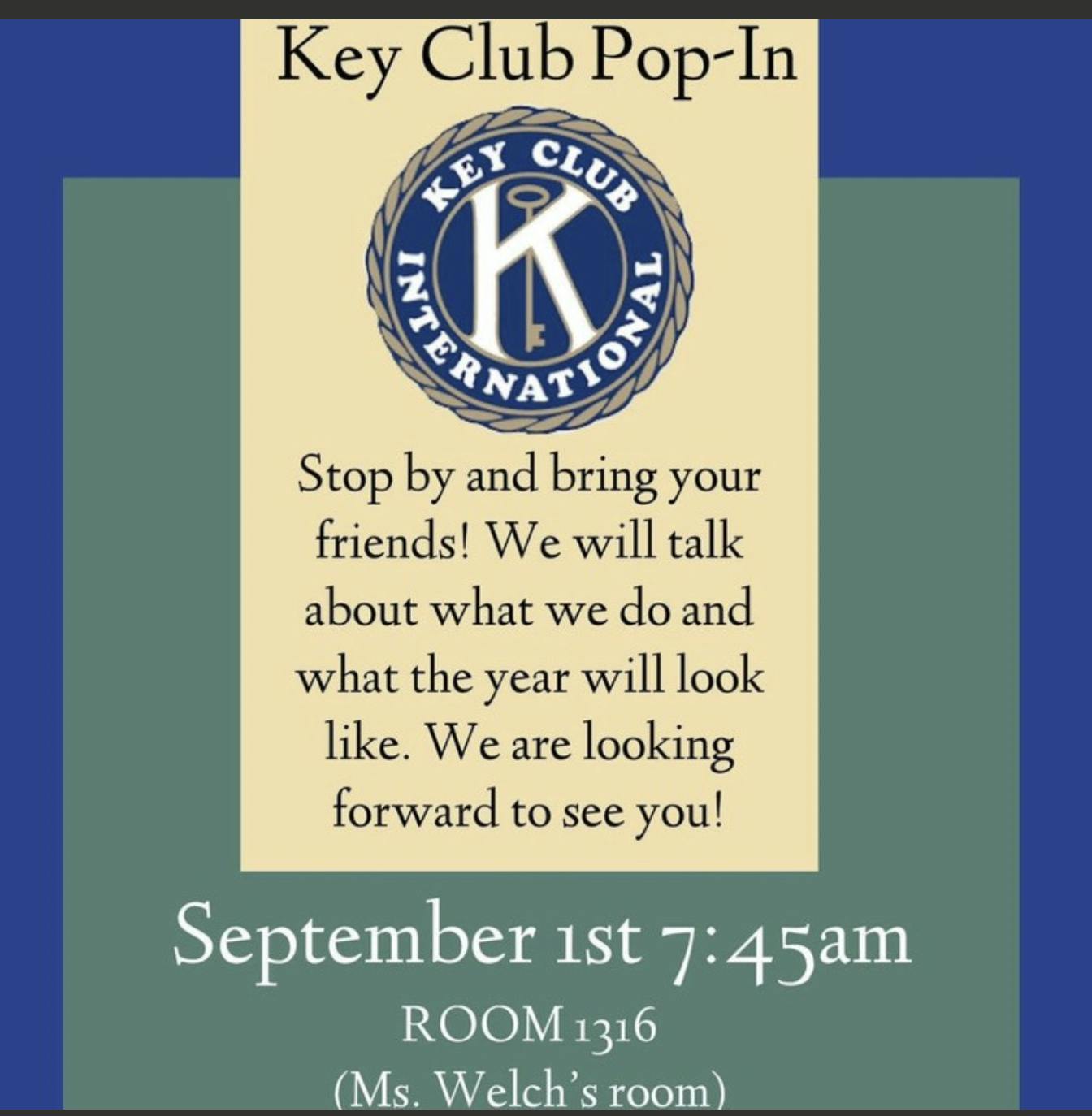 Key Club Pop-in