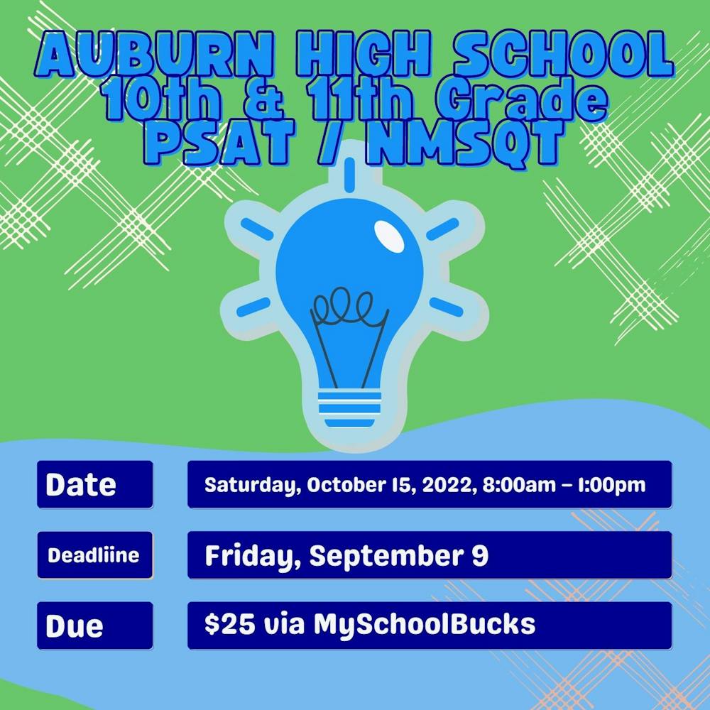 Dates for Auburn High PSAT/NMSQT Tests Hi Def