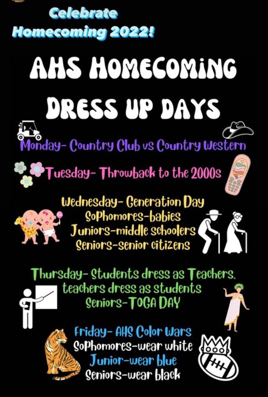 AHS Homecoming Dress Up Days