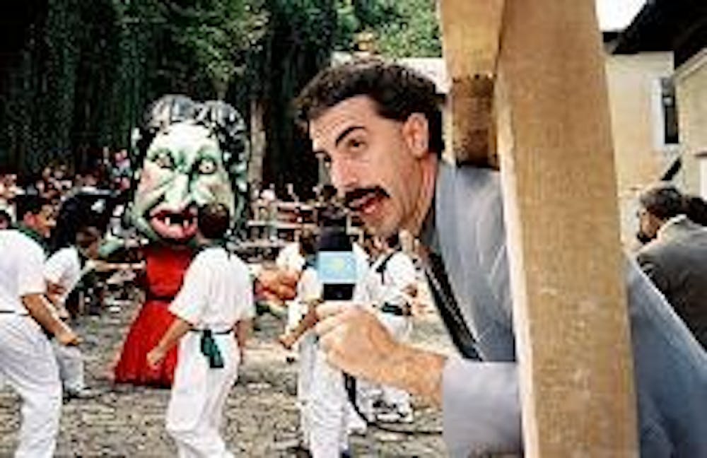 Sacha Baron Cohen of TV's 'Da Ali G Show' comes to the big screen with his Kazakhstani journalist alter-ego Borat.
