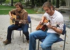 Frankie Martin and Zach Baxter performed four songs that included the Kinks' "Waterloo Sunset."