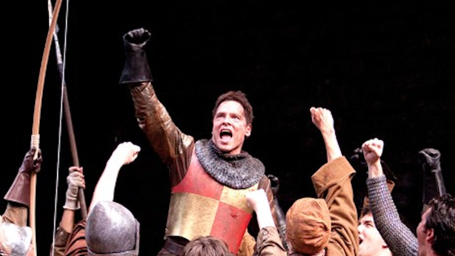 KINGS IN COURT â€” Michael Hayden plays the titular king in David Museâ€™s production of Henry V for the Shakespeare Theatre Company. Haydenâ€™s energetic performance gives the complex and intriguing plotline of the Bardâ€™s tale a significant human element, aided by Museâ€™s expert stagecraft. 