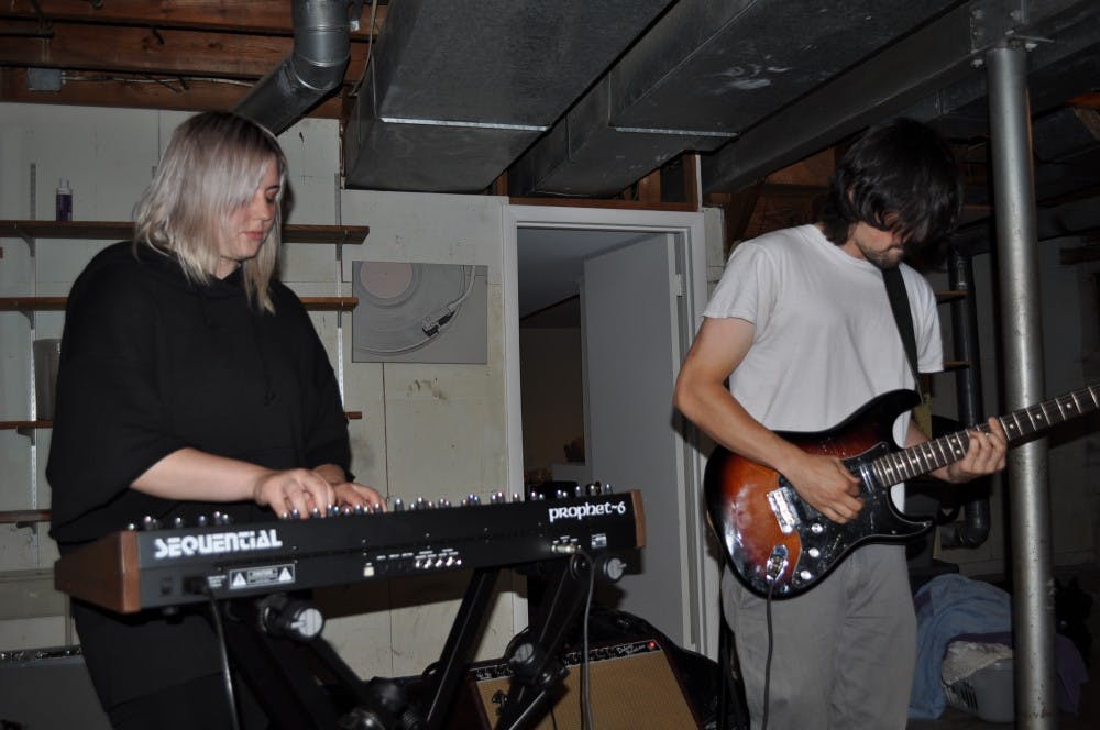 -Kristina Westernik and Ian Dandridge are jamming on the synth and lead guitar.&nbsp;