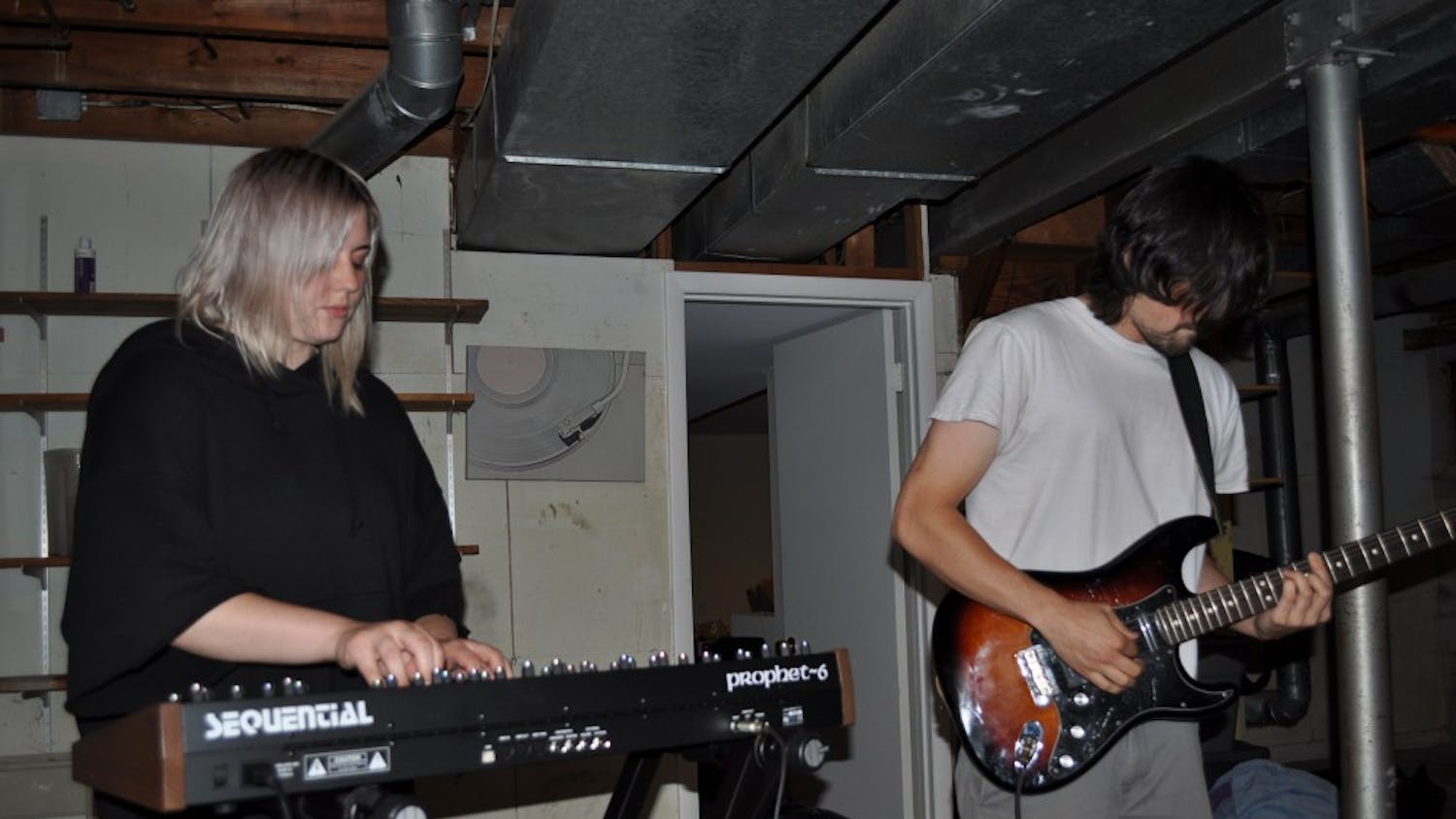 -Kristina Westernik and Ian Dandridge are jamming on the synth and lead guitar.&nbsp;