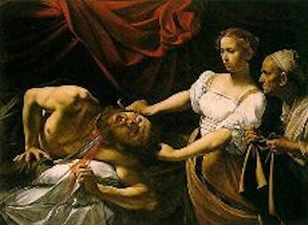 BLOODY BAROQUE - Caravaggio's "Judith Beheading Holofernes" takes on biblical themes in a dramatic, dynamic composition.