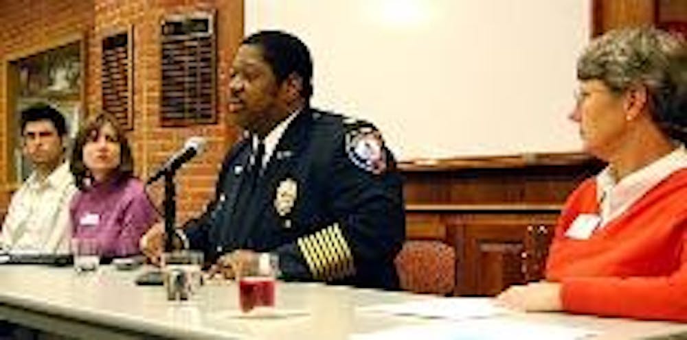 JAMMIN' - Public Safety Chief Michael McNair speaks at the forum for JAMS reform on Tuesday. 