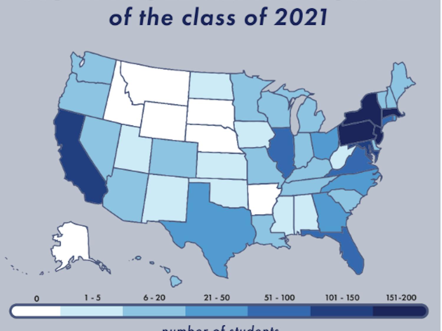 AU enrollment class of 2021