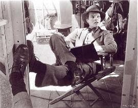 FASCINATING - Katharine Hepburn devoted time and effort to crafting an image of poise, wealth and grace. Below, Hepburn, with friend Laura Harding, displays her carefully crafted persona at an outdoor dinner. Hepburn used her clout to secure roles she wan