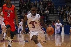 NO SMALL FEAT- No. 3 junior Derrick Mercer earned the collegeinsider.com's Patriot League MVP award after he led the Eagles to their first ever NCAA tourney bid. The 5'9" point guard played more than 37.9 out of 40 minutes per game this season and scored 
