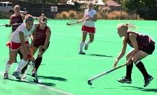 KEEPING THE BALL IN PLAY - Dribbling down the field, AU Eagle Denise Infante passes her opponent and heads for the goal. The senior led her team, protecting the goalie throughout the game. The Eagles will open up Patriot League play by hosting Colgate on 