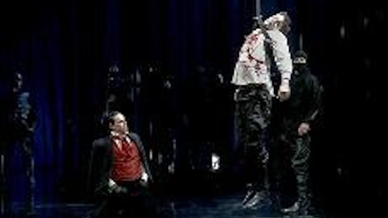 Explicit scenes of blood and gore permeate 'Titus,' a modernization of the Shakespeare play that featured contemporary dress.