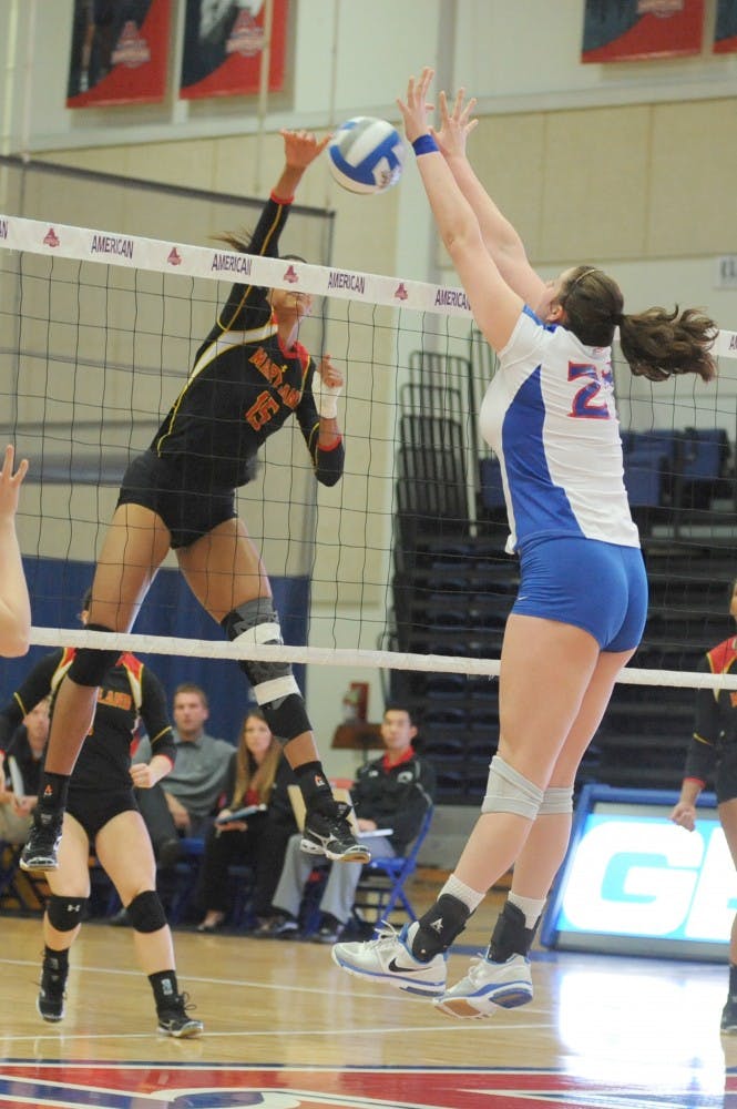 	Kelly McCaddin led the Eagles with 15 kills against Coppin State