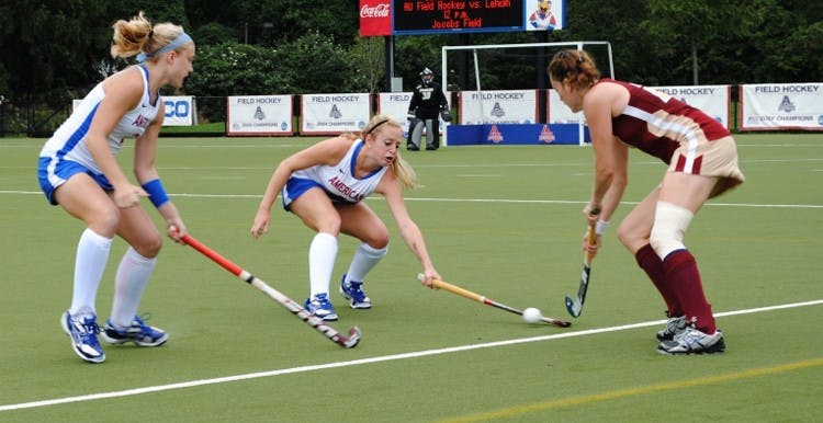 The field hockey team snapped a four-game losing streak with a 2-1 win over Boston College on Sept. 25.