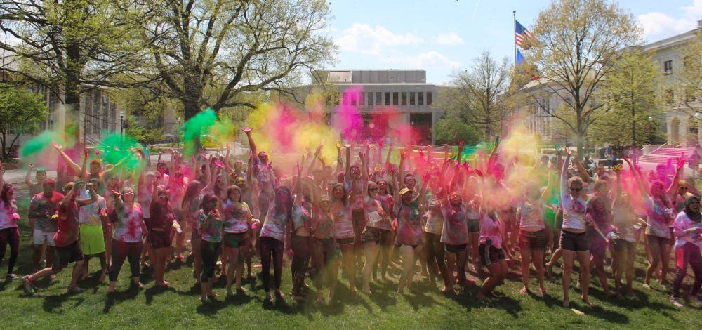 Students participate in annual Holi celebration on the quad