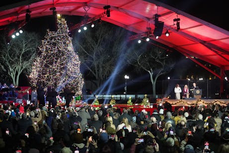 national tree lighting - biden and first lady