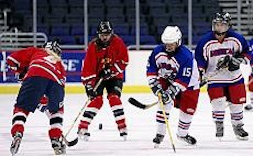 The AU women's ice hockey team grabbed a 4-1 victory over  Maryland in their season opener at the Verizon Center.  