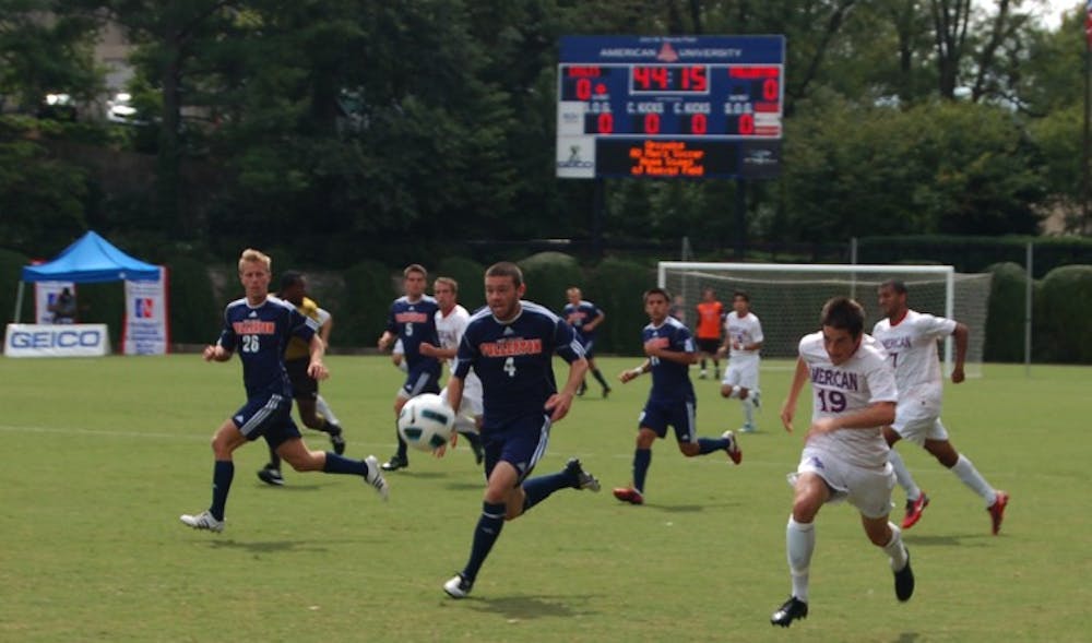 Scoring Drought - Colin Seigfreid and the AU menâ€™s soccer team struggled offensively this weekend, as the Eagles were unable to score once in the two games they played this weekend.