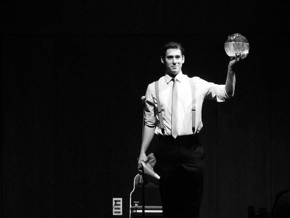 SOC freshman Danny Dubin performs his signature â€œFishbowlâ€ trick.