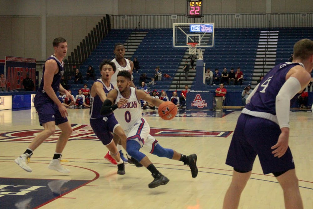 Men’s basketball leads Holy Cross start to finish The Eagle