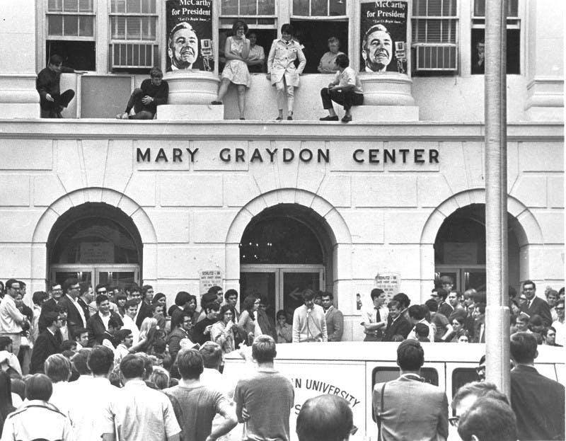 inside protests throughout AUs history