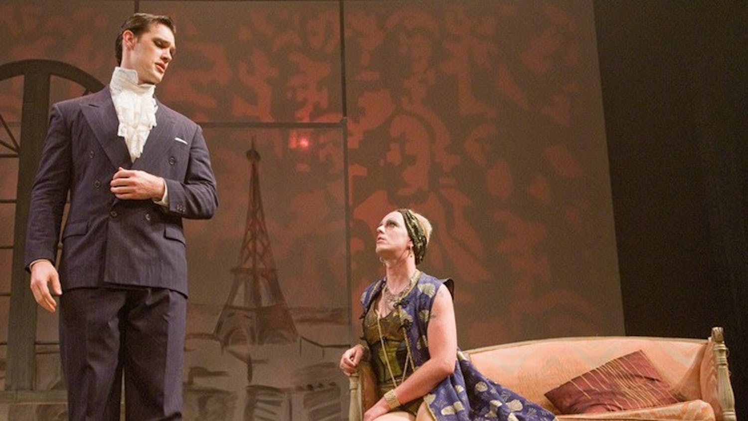 LOVE ME, BABY -- In their latest show, the Washington Shakespeare Company have decided to put their own spin on the classic french tragedy "La Dame aux Camelias," by Alexandre Dumas, fils, creating the satirical play "Camille: A Tearjerker." The show runs through Sept. 27.