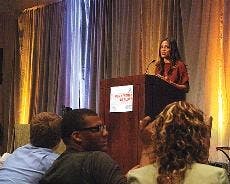 EMPOWERING MEN - In the National Conference on the Primary Prevention of Men's Violence Against Women on Tuesday, actress Rosario Dawson encouraged men to be involved in preventing sexual assault. Men are in the position to end rape but rarely exercise th