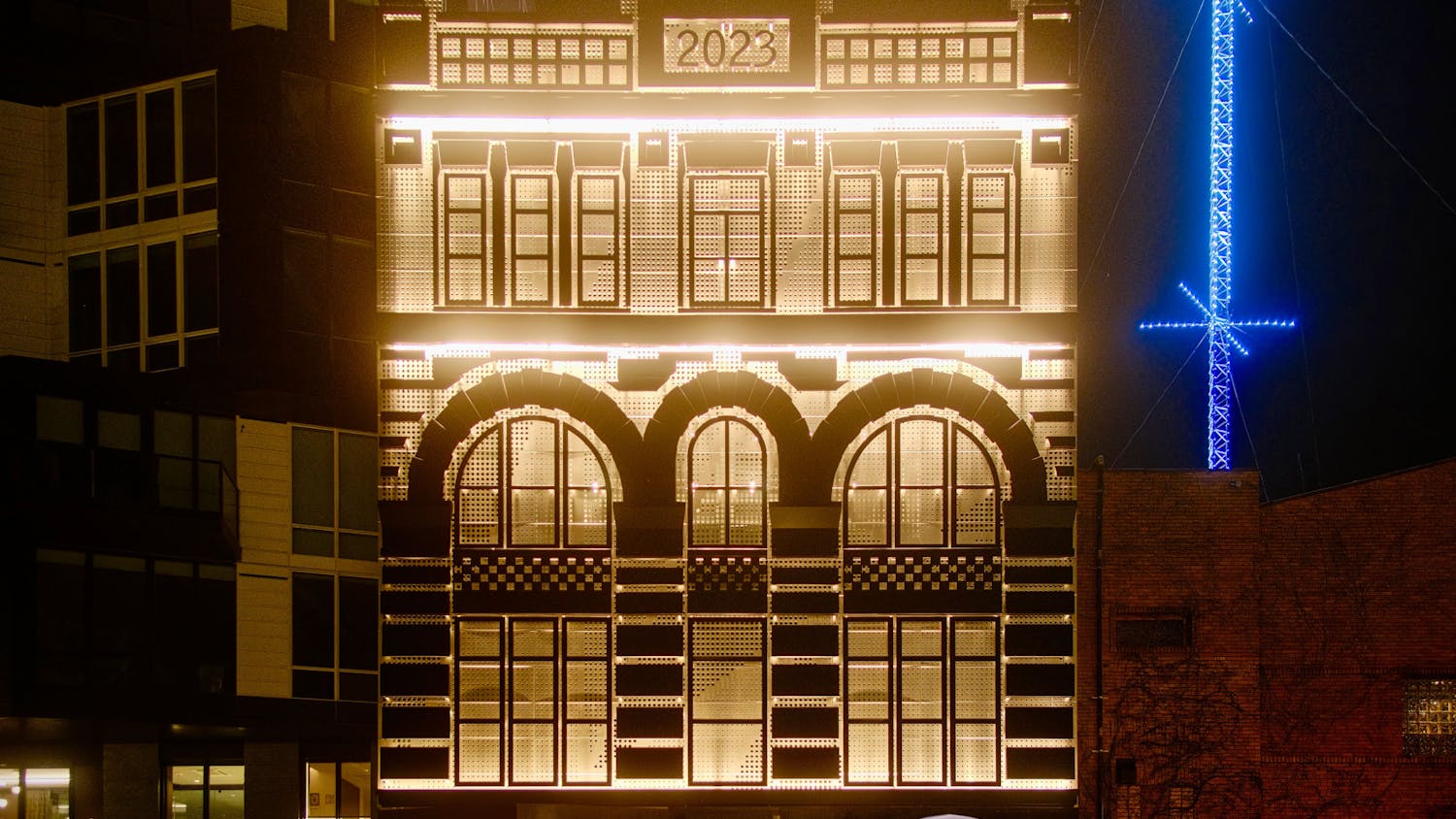 The Atlantis: The Atlantis at night