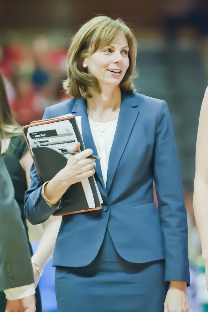 	Megan Gebbia looks to lead the Eagles to a Patriot League title after becoming the women’s basketball head coach in August