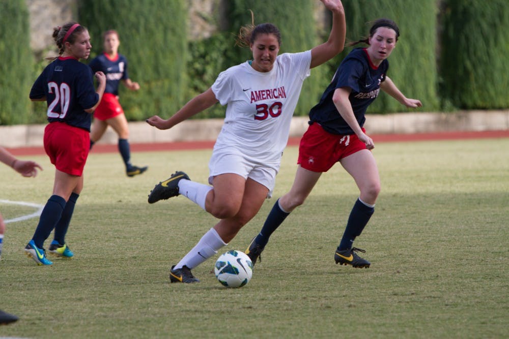 	Erin Mulhern was one of six Eagle players to record at least one shot in the loss to Richmond.