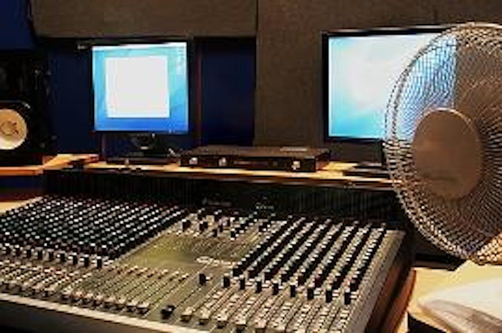 TECHNICAL DIFFICULTIES - A-Tec's mixing room, known by some students as the "room of doom," has one working light, average temperatures in the 80s and the occasional mouse, and is a central part of A-Tec students' experience at AU. With only one mixing ro