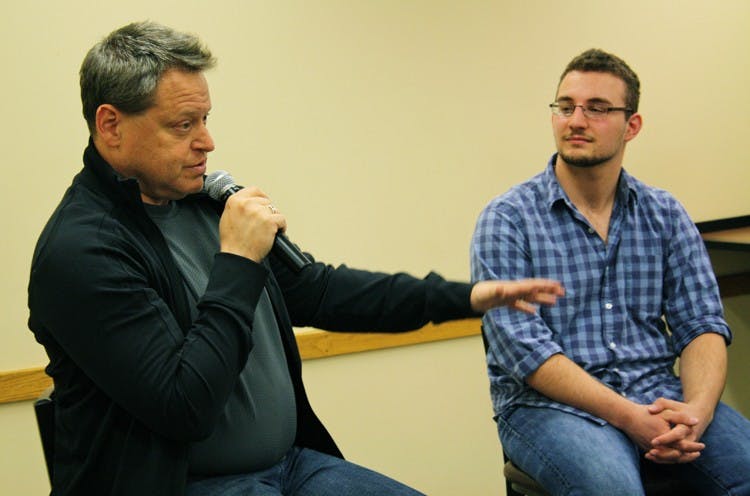 THE SOUND OF MUSIC â€” 9:30 club and Merriweather Post Pavilion owner, Seth Hurwitz, came to the Mudbox at Bender Library to talk about his business successes and failures. Among the topics he talked about were his experience with scalpers, his rise to the top of the D.C. music scene and where he thinks the music industry is headed. 