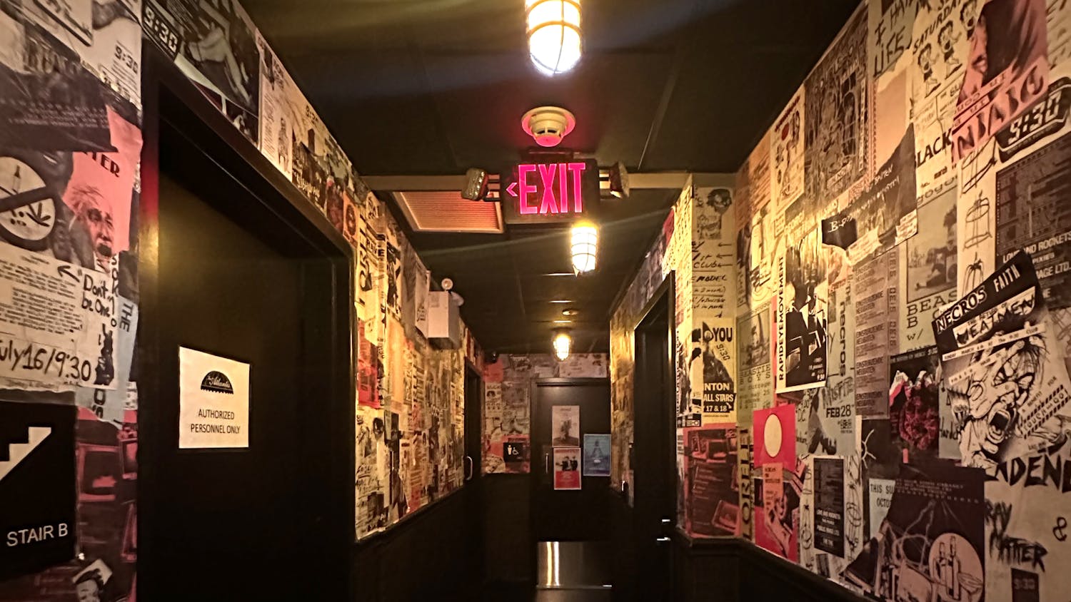 The Atlantis: Posters lining the hallway