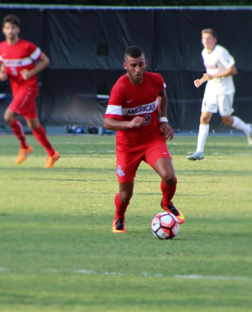 Patriot League Offensive Player of the Year Panos Nakhid and the AU men's soccer team hosts the Patriot League Tournament in search of its fifth title