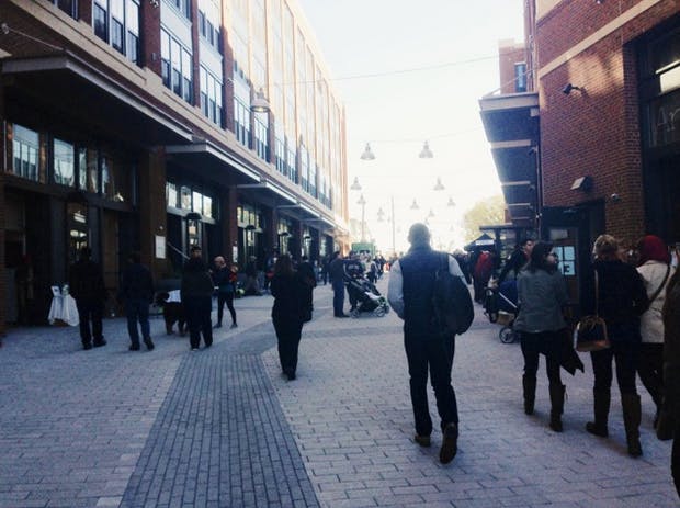 	Festivalgoers enjoy the sights and sounds at “Art in the Mix.”