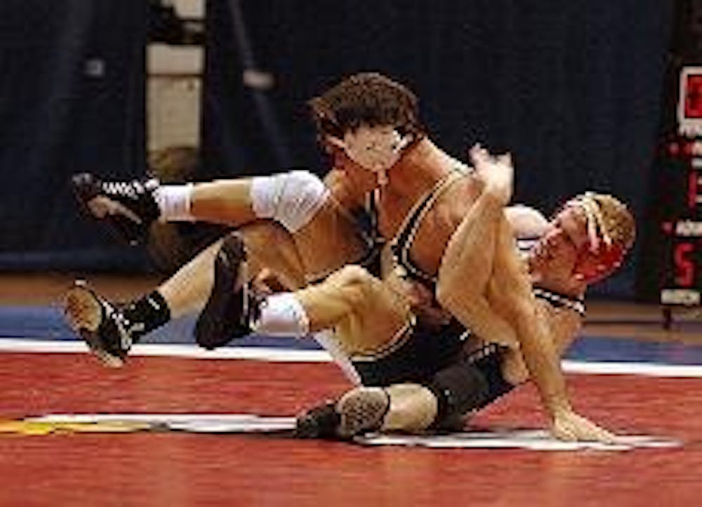 The AU wrestlers were unable to take down Pitt-Johnstown. 