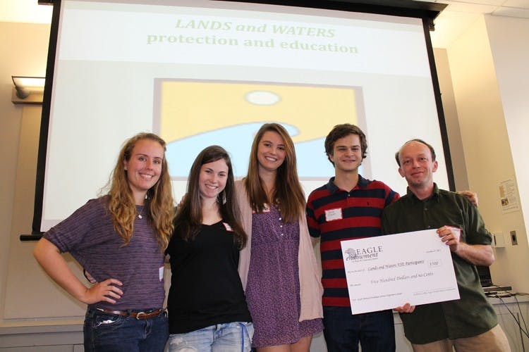 Eagle Endowments gave grants of $500 to two FSE groups to continue their work at non-profit organizations Street Sense and Land and Water.