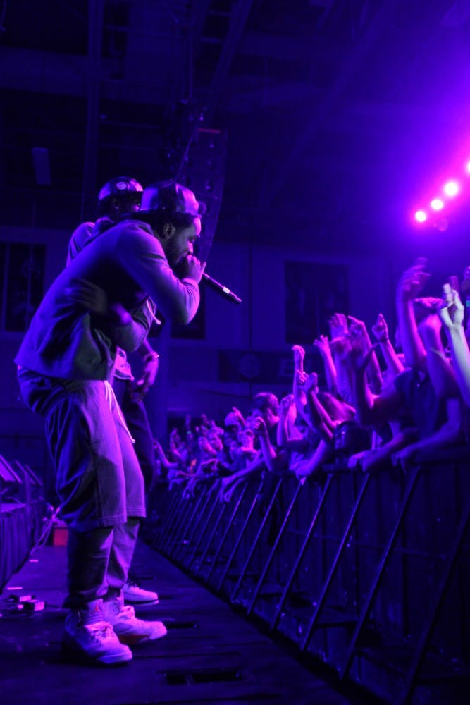 	Travis Porter performs at AU in Bender Arena on Aug. 24 during SUB’s Welcome Week concert. 
