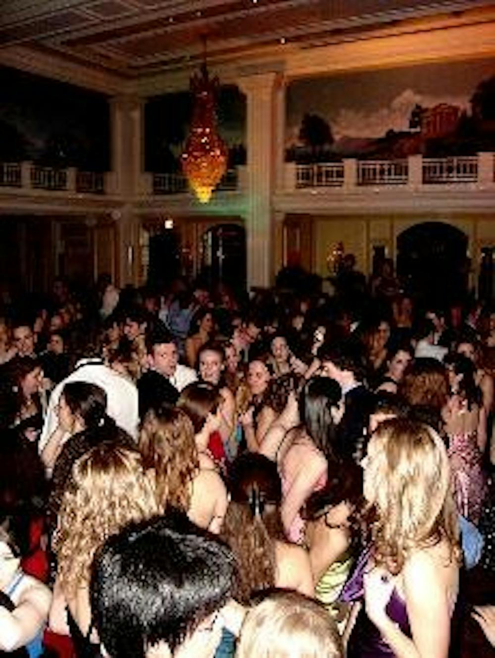 Students pack the dance floor at the sold out Founder's Day Ball Saturday night.