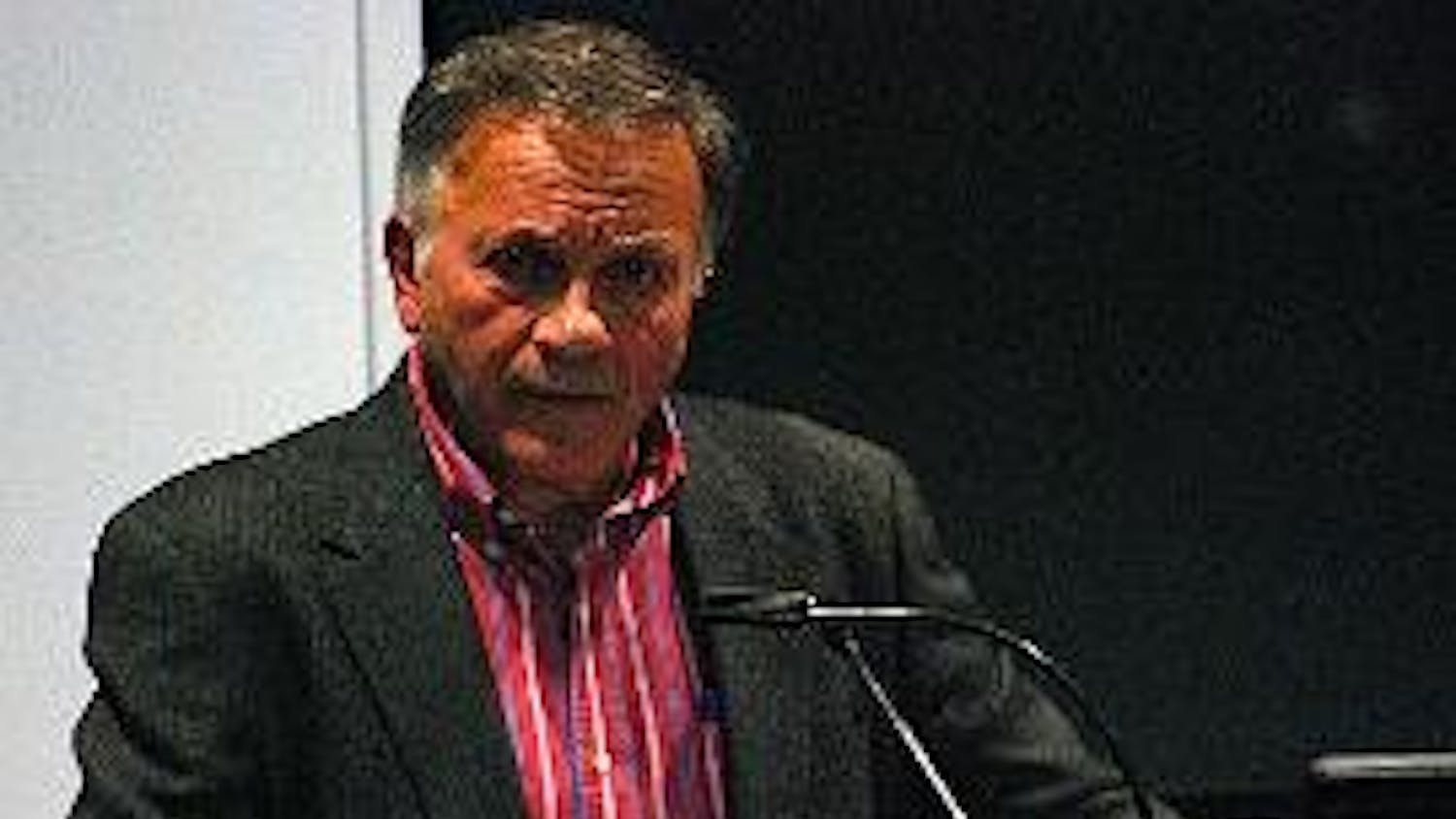 GOING GLOBAL? - Former Rep. Tom Tancredo, R-Colo., spoke to a packed room in Ward on Tuesday. While the Youth for Western Civilization club hosted the event, several other student organizations planned a "peaceful opposition" to his speech. Protesters wor