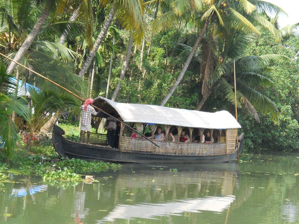 	Houseboat tour on the backwaters of Kerala, India.