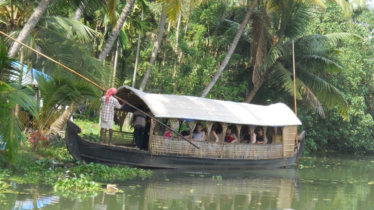 	Houseboat tour on the backwaters of Kerala, India.
