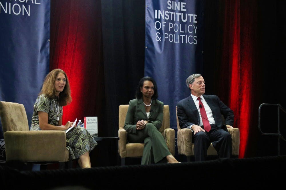 Condoleezza Rice and Philip Zelikow discuss their book and foreign affairs at KPU event
