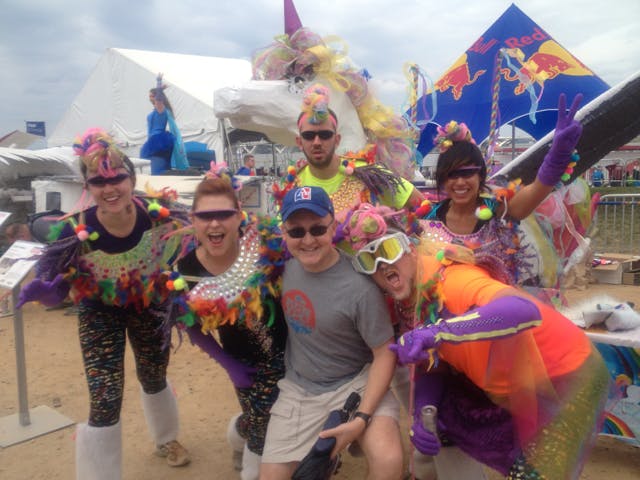 	School of Communication Professor Doug Hecox with the Unicorn Hunters