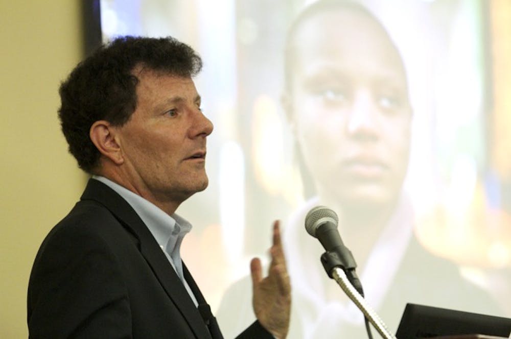 New York Times columnist Nicholas Kristof spoke to the AU community in the University Club on Sept. 10 about the \"Half the Sky,\" a book about women\'s empowerment.