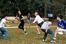 PASSES FOR PEACE - Clubs including Students for Justice in Palestine and AU Students for Israel came together to create "Ultimate Peace," a Frisbee tournament that sought to encourage conflict resolution. The event happened Tuesday in the main quad. Other