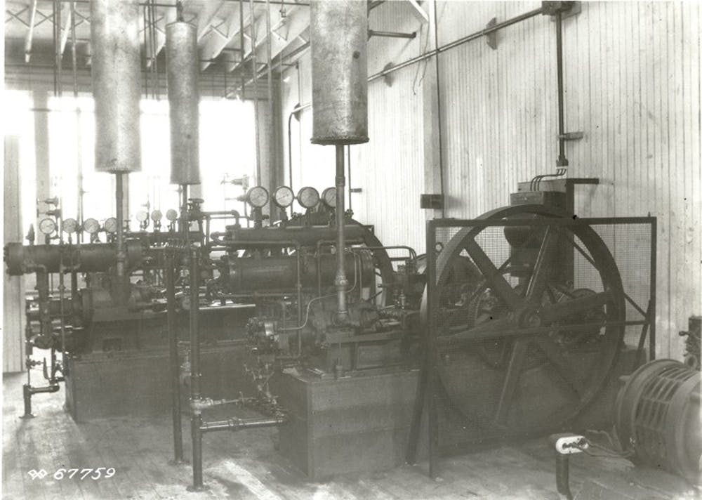 PRODUCING POISON â€” These stills were constructed on campus and used to produce lethal gases. Camp AU was used to develop and test poisonous gases during World War I. 